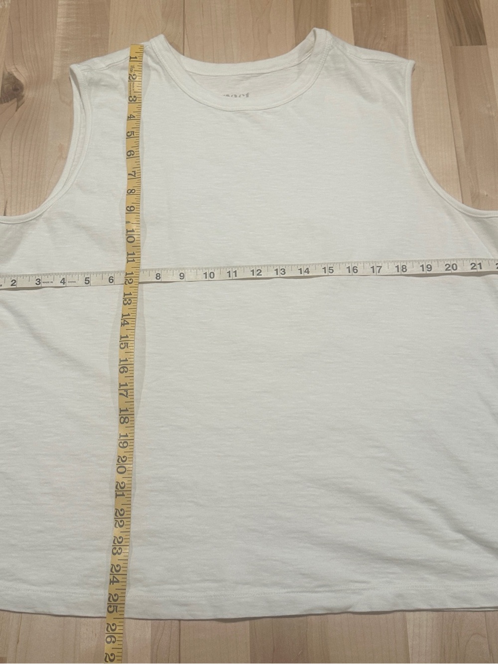 Pact Men's White Crewneck Tank Top